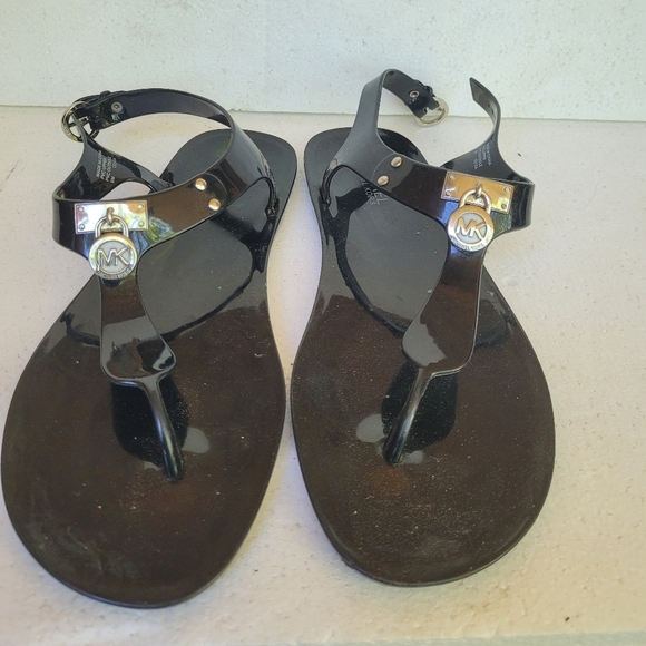 Michael Kors Plate Jelly Thong Sandals - Picture 1 of 4